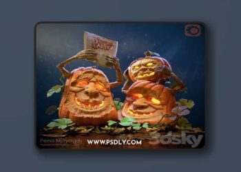 3dsky Pro - Halloween Party 3D Model