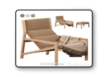 3dsky Pro - Jardan Lake Armchair with ottoman