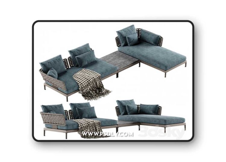 3dsky Pro - Minotti Patio sectional sofa 1 3dsky Pro - Minotti Patio sectional sofa