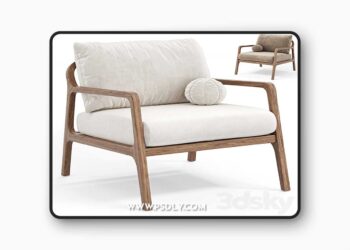 3dsky Pro - Palm Armchair 3D Model