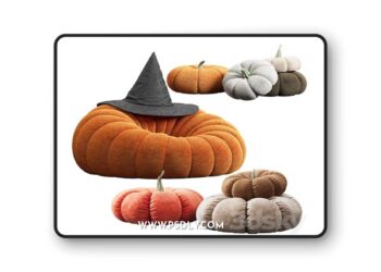 3dsky Pro - Pumpkin chair and decorative pillows