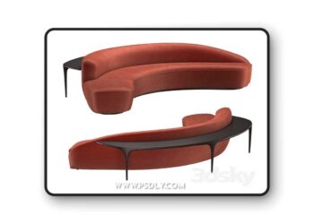 3dsky Pro - Sculpted Sofa Table 9011