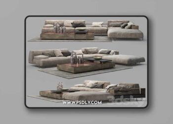 3dsky Pro - Sofa soho 3D Model