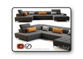 3dsky Pro - Wersal Calvaro XL Sofa