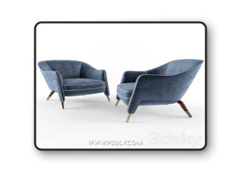3dsky Pro - gio ponti unique armchair 3D Model