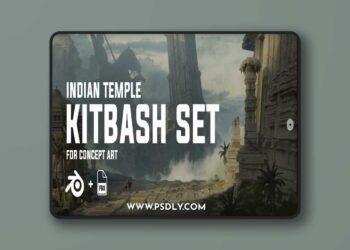 ArtStation - Indian Temple - Kitbash Set