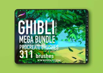 Etsy - Amazing Ghibli Inspired Brush Pack for Procreate & Photoshop
