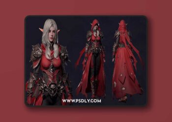 Fab - Death Archer Girl Morgana 3D Model