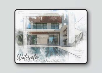 GraphicRiver - Watercolor Painting Sketch Photo Effect - 37103999