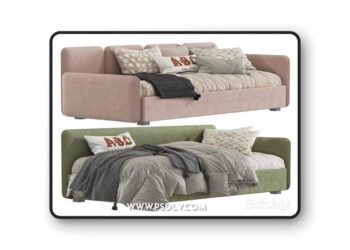 Sofa bed LEVEL 379 3D Model