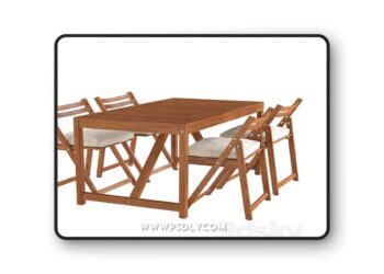 Table and Chair Nammaro 3D Model
