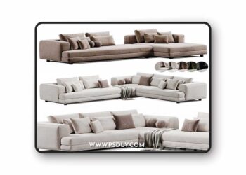 3dsky Pro - Arbiter Sofa By Maxalto Sofa