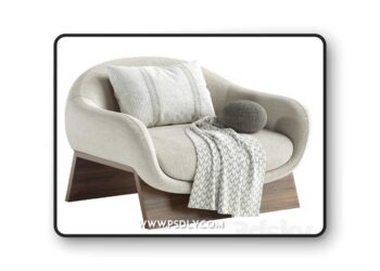 3dsky Pro - BOOLEAN ARMCHAIR By Bonaldo