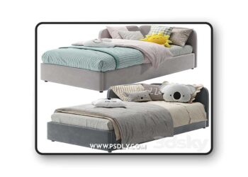 3dsky Pro - Corner Bed With Side Back