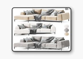 3dsky Pro - Corner sofa Cloud 3D Model