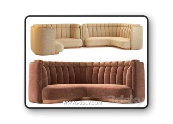 3dsky Pro - D4 restaurant sofa 3D Model