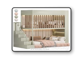 3dsky Pro - Designer two-level bed Kids room