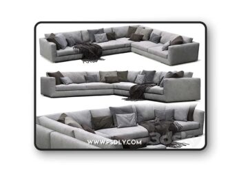 3dsky Pro - Flexform Sofa Magnum 3D Model