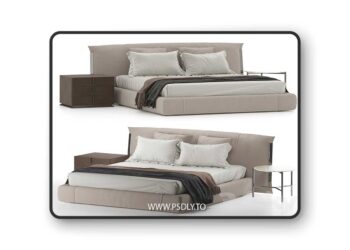 3dsky Pro - Flou Amal Bed 3D Model