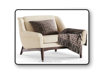 3dsky Pro - Lulu White Small Armchair