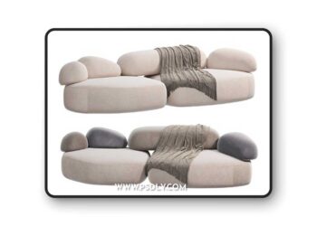 3dsky Pro - Moroso Pebble Rubble Sofa
