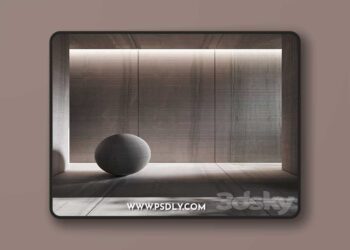 3dsky Pro - Porcelain tile Dark Gray Backface