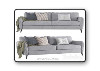 3dsky Pro - Sofa bed Copenhagen 3D Model