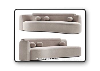 3dsky Pro - Wave sofa by Daniel Boddam 3D Model