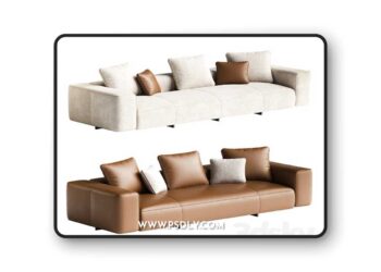 3dsky Pro - Yves Sofa by Minotti 3D Model
