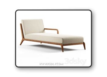 3dsky Pro - Zara Home - The chaise longue oak and linen