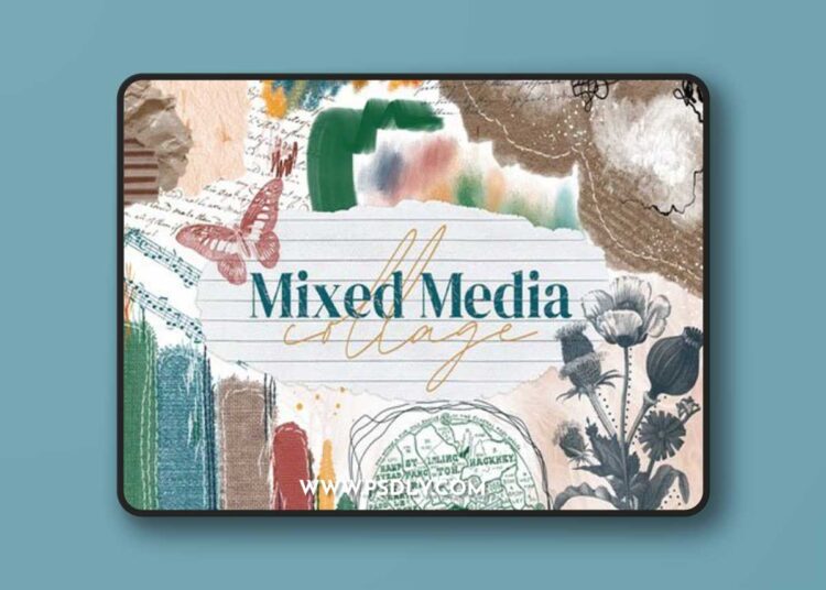 Alainajensen - Mixed Media Collage Brushes for Procreate 1 Alainajensen - Mixed Media Collage Brushes for Procreate