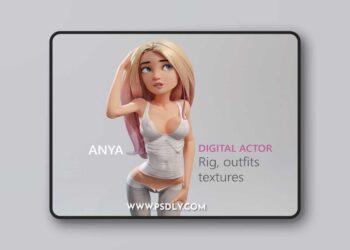 CgTrader - Anya Stylized Digital Actor 3D model