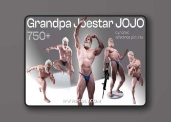 Cubebrush - Mels Mneyan - Grandpa Joestar JOJO [750 Reference Pictures]