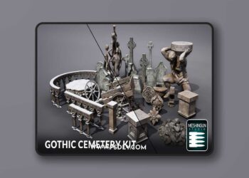 Fab - Gothic Cemetery Pack 3D Model