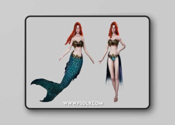 Fab - Mermaid Girl 3D Model