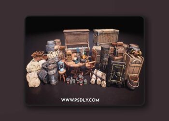 Fab - Western Props Pack 3D Model