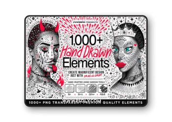 Hyper Hand Drawn - 1000+ PNG Elements|