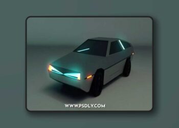 Unity - Low Poly Sci-Fi Car 04 v1