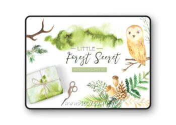 Watercolor Forest Graphic Set 3515023