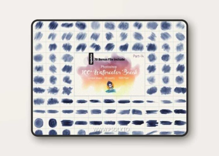100+ Realistic Photoshop Watercolor Brushes 1 100+ Realistic Photoshop Watercolor Brushes