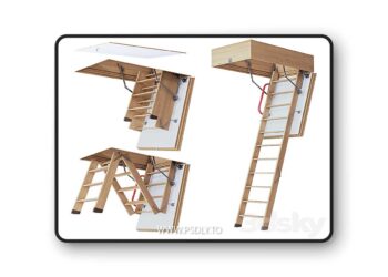 3dsky Pro - Attic stairs Docke 3D Model