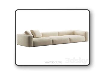 3dsky Pro - B&B Italia Dambodue 3 seater sofa