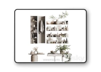 3dsky Pro - Bathroom Accessories Set 04 3D Model