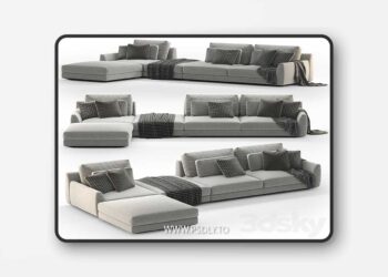 3dsky Pro - Corner sofa Casamania & Horm ELLINGTON