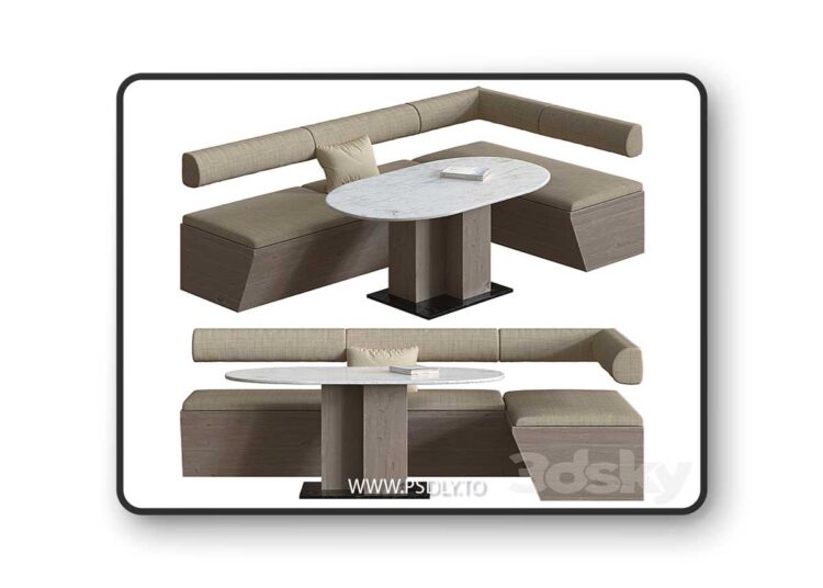 3dsky Pro - Corner sofa for the kitchen 1 3dsky Pro - Corner sofa for the kitchen