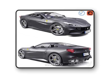 3dsky Pro - Ferrari Portofino 3D Model