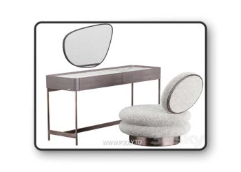 3dsky Pro - IRIS dressing table Moly Armchair