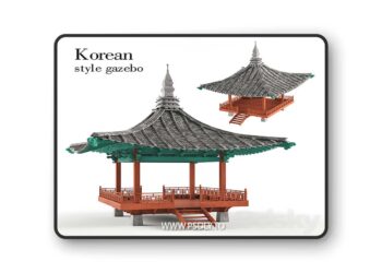 3dsky Pro - Korean style gazebo 3D Model