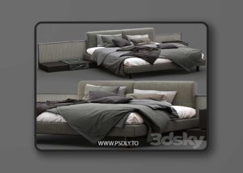 3dsky Pro - Meridiani Bed CLIFF 3D Model