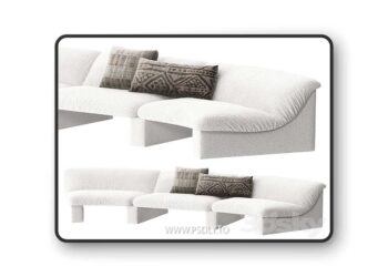 3dsky Pro - Snow modular sofa 3D Model